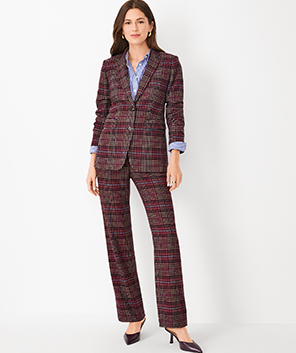 Plaid Satin Pajama Set, Long Sleeve Buttons Top & Elastic Waistband Pants, Women's  Sleepwear & Loungewear - Temu